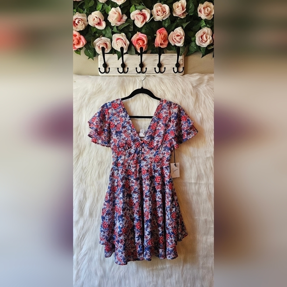 Japna Floral Romance Babydoll Mini Dress